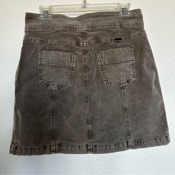 PrAna Corduroy Pencil Mini Skirt with Buttons an Pockets,Preppy, Dark academia - Picture 3 of 7